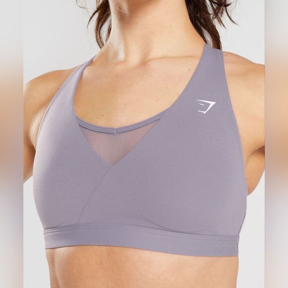 Gymshark Crossover Sports Bra light support Size S in Slate Lavender NWT in pack - Picture 6 of 9